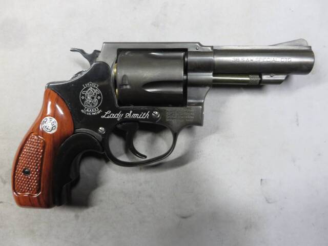 コクサイ】S&W M36 3in MHW レディスミス ウッディGP （マーク入り）No