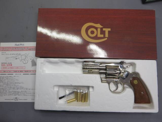 【タナカ】コルトパイソン.357mag 3in ニッケル R-model モデルガン