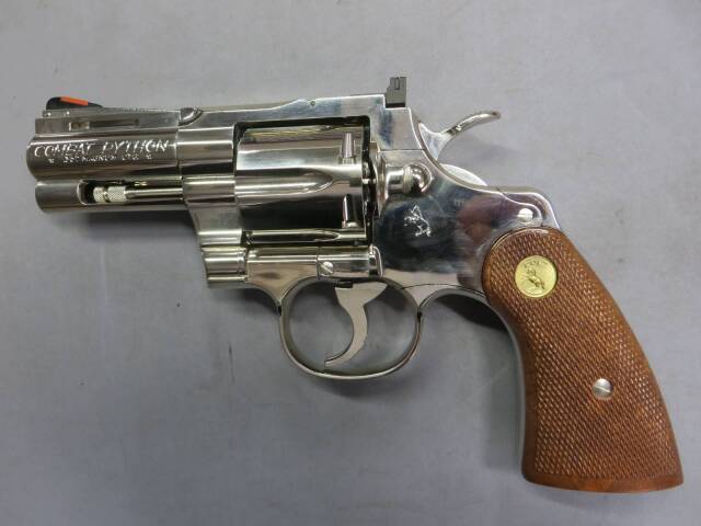 【タナカ】コルトパイソン.357mag 3in ニッケル R-model モデルガン