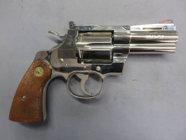 【タナカ】コルトパイソン.357mag 3in ニッケル R-model モデルガン