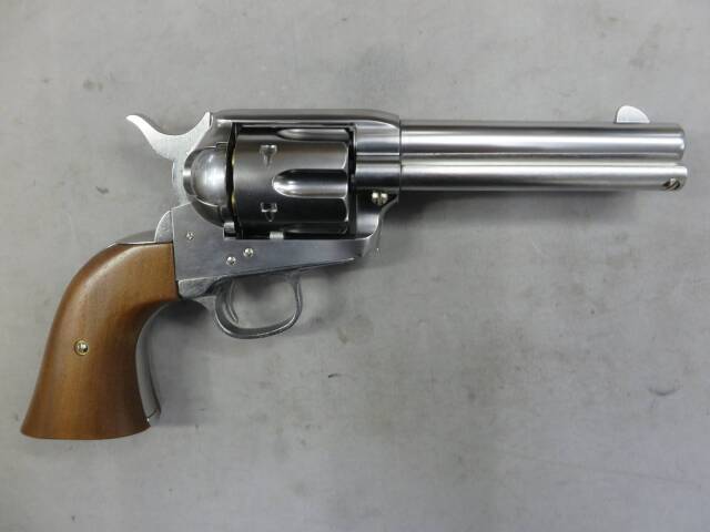 【マルシン】コルトSAA.45 シビリアン シルバー ABS 木製グリップ仕様 Xカートリッジ