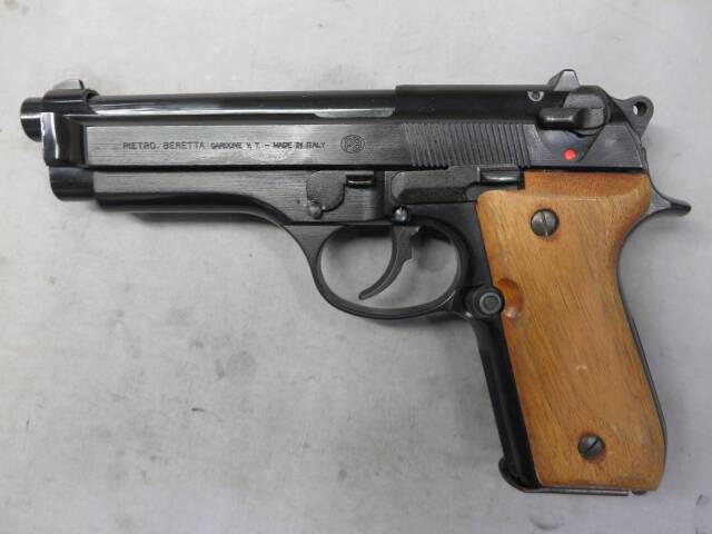 【スズキ】ベレッタ Mod 92SB・木製グリップ・ダミーカート モデルガン