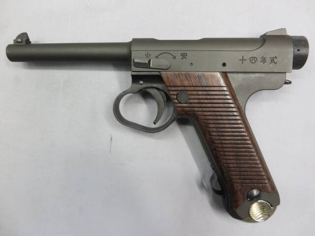 マルシン 南部14年式 後期型 ヘビーウエイト 木製グリップ付 マルシン】南部14年式 後期型 HW 最高級ローズウッド木製