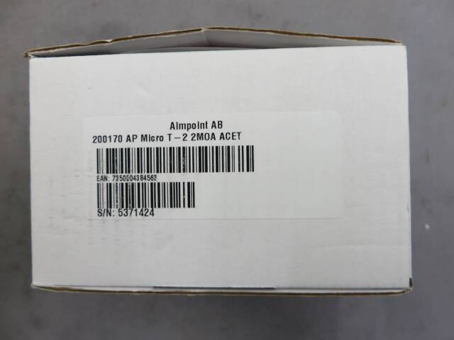 【Aimpoint】Micro T-2 2MOA（実物）
