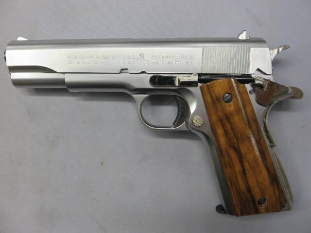 【マルシン】コルト ガバメント M1911A1 ニッケルフィニッシュ  モデルガン