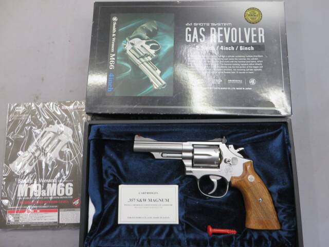 東京マルイ】S&W M66 4in 24連射リボルバー・木製グリップ
