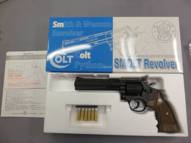 【タナカ】SMOLT リボルバー 6in HW Ver.3 Square butt・+Weight 木製グリップ  モデルガン