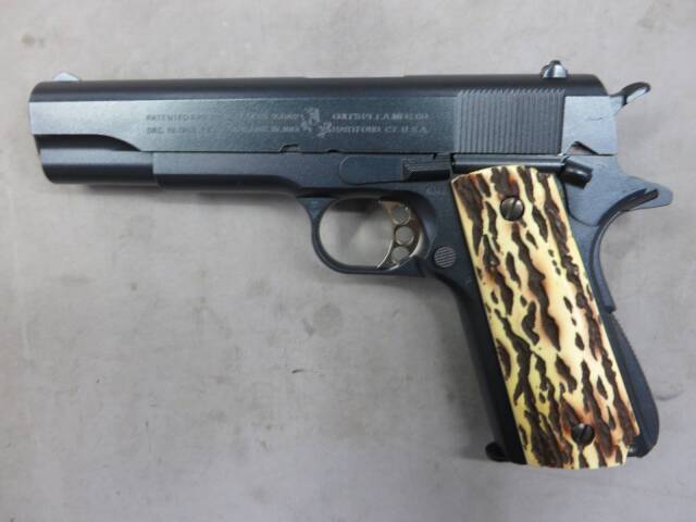ぷ*る様 キャロムショット モデルガン M1911A1コルト ガバメント マルシ 東京マルイ・キャロムショット】M1911A1コルトガバメント メタルブルー