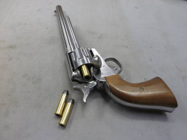 【マルシン】コルトSAA.45 キャバルリー シルバー ABS 木製グリップ仕様 Xカートリッジ