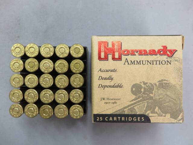 【不明】.357マグナム弾 25発 ダミーカートリッジ + 実弾箱