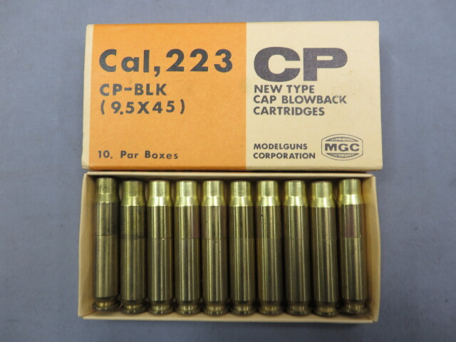【MGC】Cal,223 CP-BLK（9.5×40）CP NewType CAPブローバック カートリッジ10発