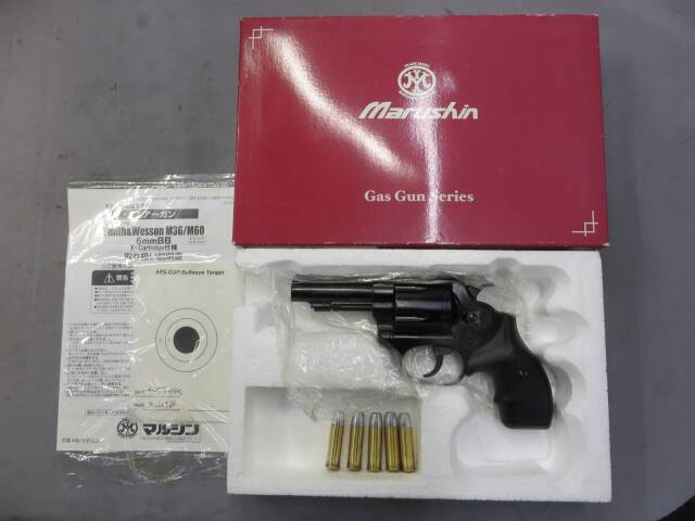 【マルシン】S&W M36 チーフスペシャル 3in ディープブラック ABS  6ｍｍBB Xカート