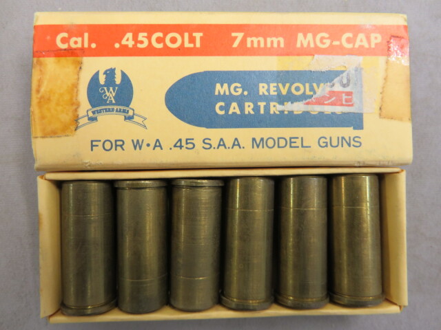 【ウエスタンアームズ】Cal.45COLT 7mm MG-CAP・SAA 6発カートリッジ