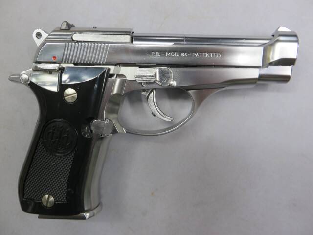 【マルシン】ベレッタ M84 シルバー ABS プラグリップ仕様 強化版　モデルガン
