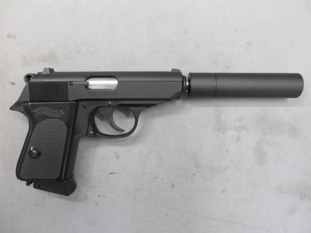 【マルゼン】ワルサー PPK ブラック・サイレンサーセット