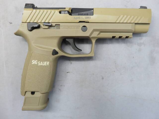 【AEG】SIG P320-M17 USMC 刻印 TAN