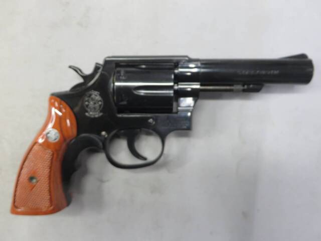 【コクサイ】S&W NEW M10 HB.4in スーパーリアル ポリウッディグリップ（マーク入り）No.463  モデルガン