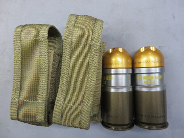 【東京マルイ】M320用 スペアカートリッジ 2個 + グレネードポーチ