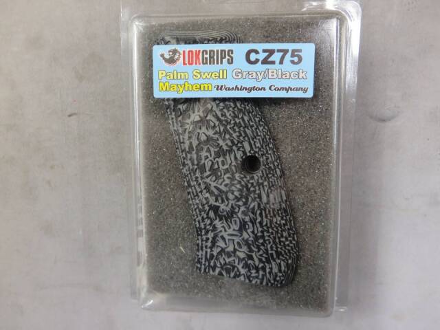 【LOKGRIPS】CZ75  Palm Swell Grey/Black Mayhem G10グリップ