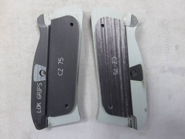 【LOKGRIPS】CZ75  Palm Swell Grey/Black Mayhem G10グリップ