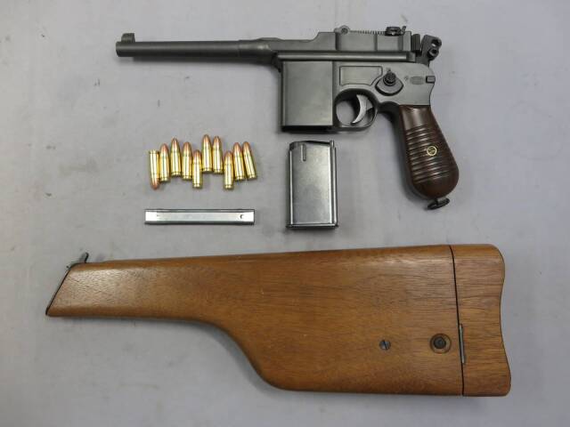 【マルシン】モーゼルM712　エクセレントHW ダミーカート仕様 ・ショルダーストックホルスター