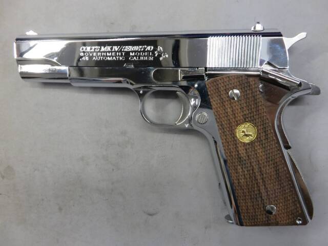 【東京マルイ】コルトガバメントMK4シリーズ70　ニッケルフィニッシュ