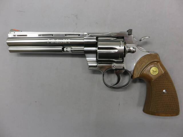 タナカ】コルトパイソン.357mag 6in R-Model ステンレス・木製グリップ