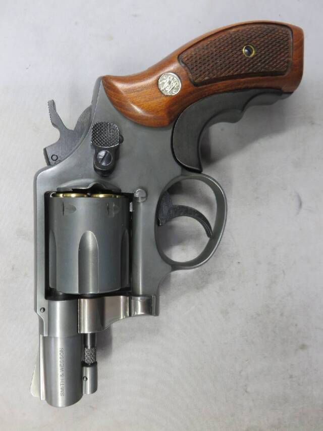 【マルシン】S&W M10 2in エクセレント HW ハーフチェッカー木製グリップ仕様 リアルXカートリッジ