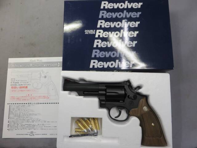 【タナカ】S&W M19 コンバットマグナム 4in HW Ver.3 +Weight ウォールナットグリップ   モデルガン