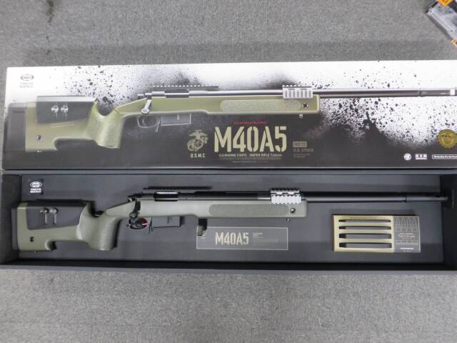 【東京マルイ】M40A5 ODストック アメリカ海兵隊採用スナイパー エアーコッキング ボルトアクション　