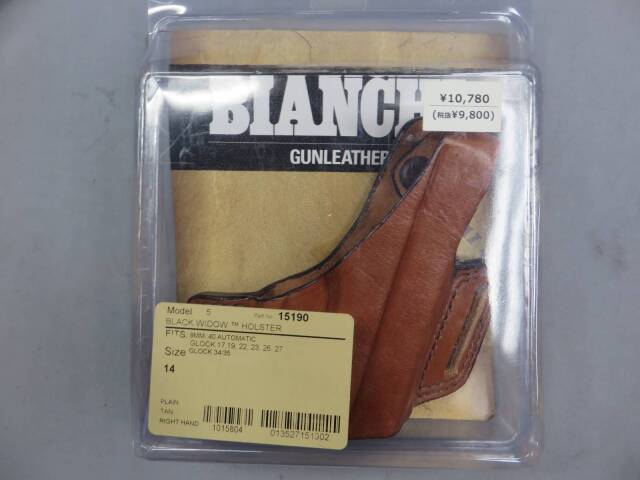 BIANCHI】モデル5 Black Widow 革製ホルスター・S&W・Glock