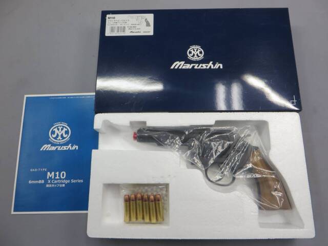 【マルシン】S&W M10 ブラック HW　スムース木製グリップ仕様 リアルXカートリッジ