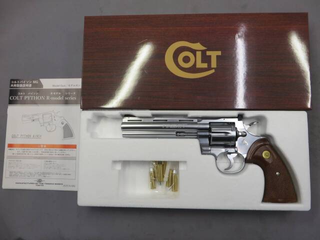 【タナカ】コルトパイソン.357mag 6in R-model ステンレス モデルガン
