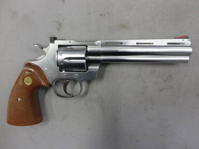 【タナカ】コルトパイソン.357mag 6in R-model ステンレス モデルガン