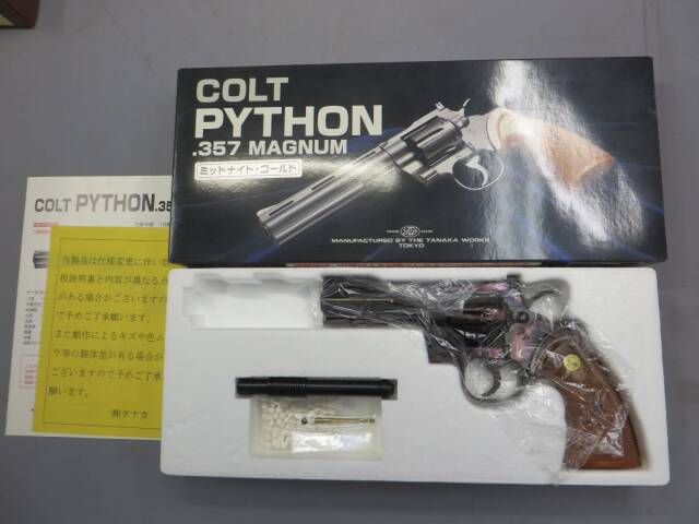 【タナカ】コルトパイソン.357mag 4in ミッドナイトゴールド