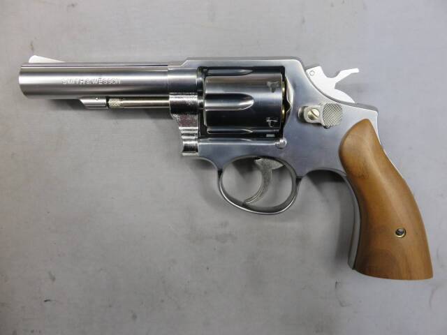 マルシン】S&W M10 ミリタリー＆ポリス シルバーABS・木製