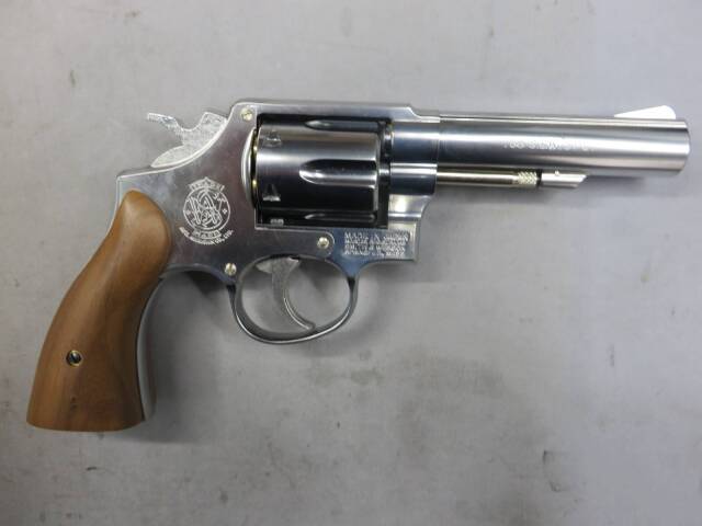 【マルシン】S&W M10 ミリタリー＆ポリス シルバーABS・木製グリップ リアルXカートリッジ