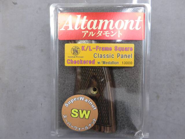 【アルタモント】S&W K/L フレーム スクエア クラシックパネル チェカー ｗ/メダリオン