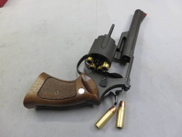 【マルシン】S&W M29 6.5in HW ハーフチェッカー木製グリップ リアルXカートリッジ