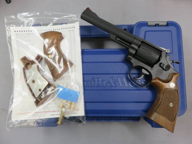 【タナカ】S&W M19 コンバットマグナム 6in HW Ver.3・+Weight木製グリップ・S&Wガンケース   モデルガン