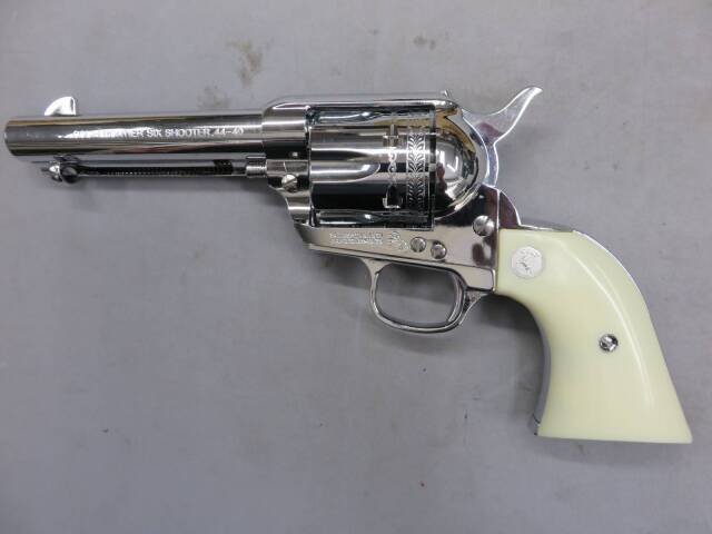 【ハートフォード】コルト フロンティア シックスシューター .44-40 ABS シビリアン オールシルバー  モデルガン
