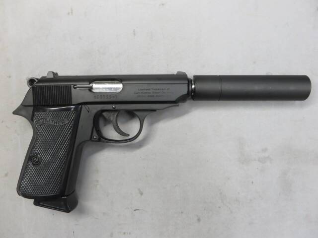 【マルゼン】ワルサー ニューPPK/S ブラック・サイレンサーセット