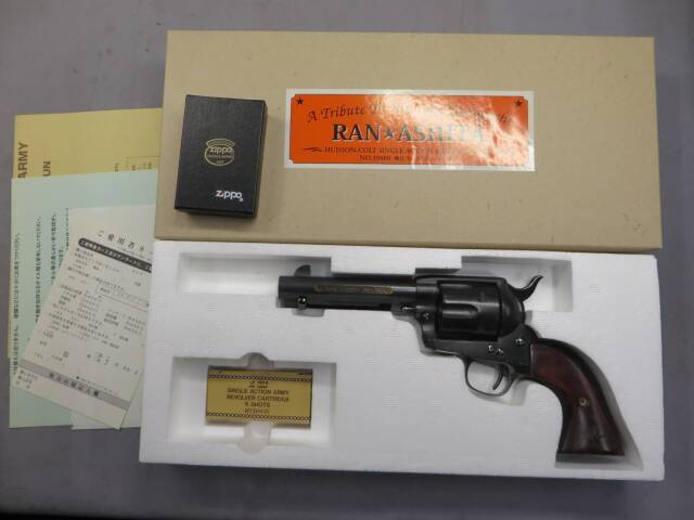 【ハドソン】コルトSAA.45 明日ラン・トリビュートモデル・ZIPPO付き　モデルガン