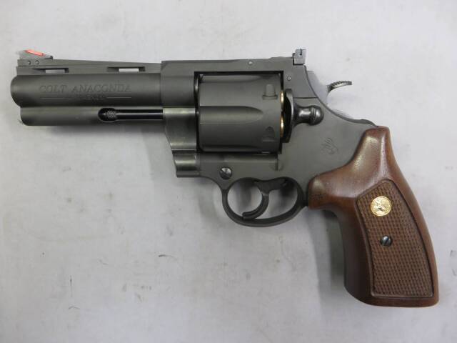 【マルシン】コルトアナコンダ 4in ブラック HW 木製グリップ仕様 リアルXカートリッジ