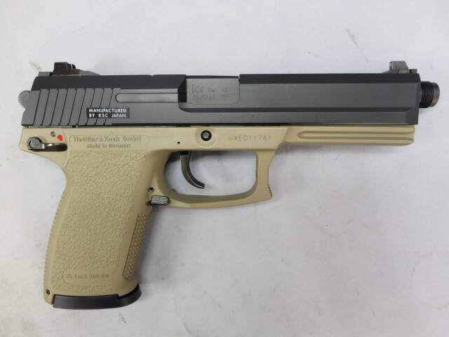 【KSC】MK23 SOCOMピストル TAN カラー ABS CO2