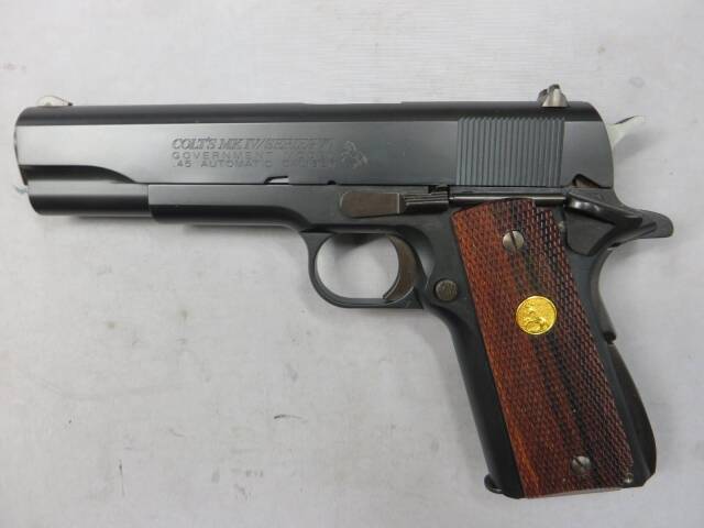 美品☆ WA 純正HWガスブロ コルト MkIV シリーズ70 ハンター・タイプ ウエスタンアームズ】コルト MK4シリーズ70 黒染（ハンター