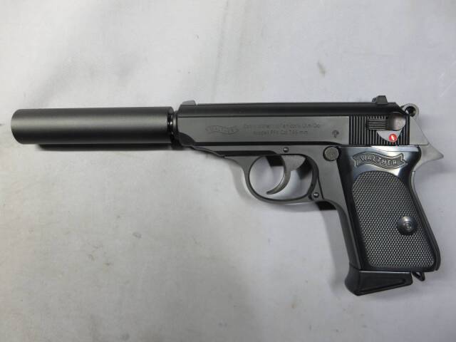 【マルゼン】ワルサー PPK ブラック・サイレンサーセット