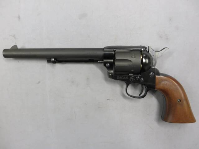 【マルシン】コルトSAA.45 カスタム キャバルリー Wディープブラック ABS 木製グリップ仕様 Xカートリッジ