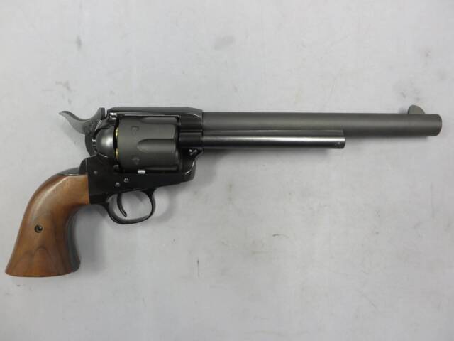 【マルシン】コルトSAA.45 カスタム キャバルリー Wディープブラック ABS 木製グリップ仕様 Xカートリッジ