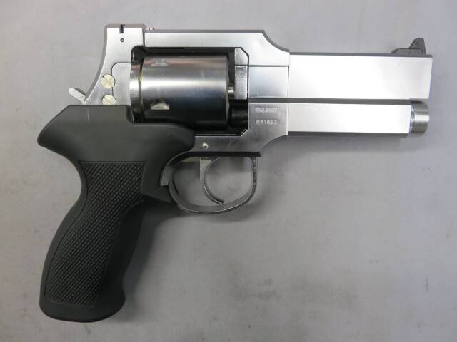 【マルシン】MA・TE・BA マテバ リボルバー 4in シルバー ブラックラバー塗装 プラグリップ仕様